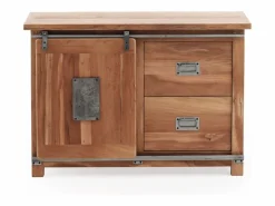 Cómoda|Comoda de madera maciza de acacia reciclada