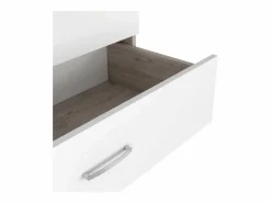 TuHome Comoda Melia en melamino con 3 cajones de rieles metalicos , , 75.7 cm X 80 cm X 39.8 cm Multicolor