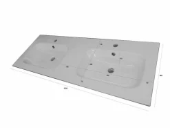 Mueble De Baño Con Doble Lavabo|Composición bañera doble 5 piezas VENERE mate