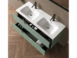 Composición de doble lavabo 5 piezas SOLMIRA salvia Verde Clearance