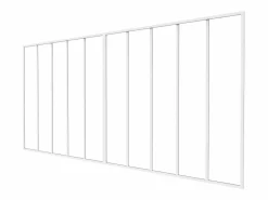 Vente-unique Conector para cristalera de aluminio Alt. 130 cm TOLLESON Blanco Discount