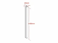 Vente-unique Conector para cristalera de aluminio Alt. 130 cm TOLLESON Blanco Discount