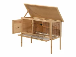 Vente-unique Cama De Animales De Compañía|Conejera con patas para conejos y roedores - Ancho 91 x Prof. 45 x Alt. 70 - LAPIUS