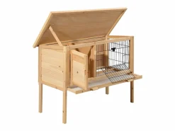 Vente-unique Cama De Animales De Compañía|Conejera con patas para conejos y roedores - Ancho 91 x Prof. 45 x Alt. 70 - LAPIUS