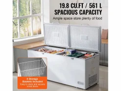 Electrodomésticos De Frío|Congelador Horizontal SucceBuy de 561 L con 4 Cestas y Tapas Dobles