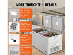 Electrodomésticos De Frío|Congelador Horizontal SucceBuy de 561 L con 4 Cestas y Tapas Dobles