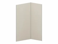 Vente-unique Conjunto 2 paneles de ducha de aluminio con perfiles - L90 x L120 x 210 cm - ITZIAR Marfil Hot