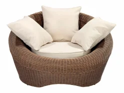MYLIA Salones De Jardín|Conjunto 2 sillones jardín resina color marrón - WHITEHEAVEN