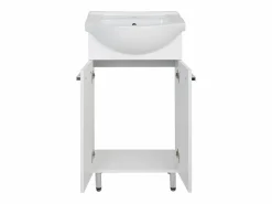 Conjunto para baño de pie 50 cm Armario con lavabo Columna 50 cm Semicolumna Armario superior Lupo^ Discount