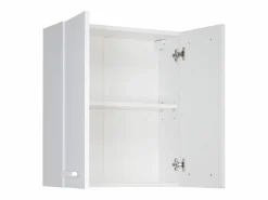 Conjunto para baño de pie 55 cm Armario con lavabo Columna 50 cm Cómoda Armario superior Lupo Blanco Discount