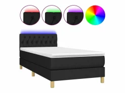 Cama Continental Boxspring|Conjunto Boxspring - 100x200 cm + colchón LED tela ES208166