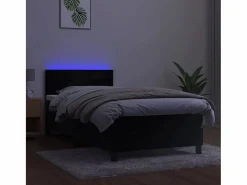 Cama Continental Boxspring|Conjunto Boxspring - 80x200 cm colchón y LED terciopelo ES606301