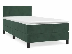 Conjunto Boxspring - 90x200 cm + Somieres + colchón terciopelo oscuro ES38178^ Online