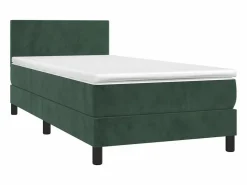 Conjunto Boxspring - 90x200 cm + Somieres + colchón terciopelo oscuro ES38178^ Online