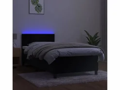 Cama Continental Boxspring|Conjunto Boxspring - 80x200 cm colchón y LED terciopelo ES174686
