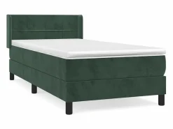 Conjunto Boxspring - 90x200 cm + colchón terciopelo oscuro ES333460^ New