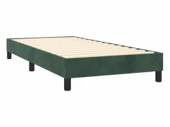 Cama Continental Boxspring|Conjunto Boxspring - 90x200 cm + Somieres + colchón terciopelo oscuro ES38171