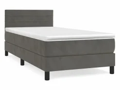 Conjunto Boxspring - 80x200 cm + colchón terciopelo oscuro ES548405^ Sale