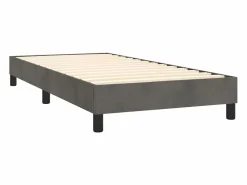 Conjunto Boxspring - 80x200 cm + colchón terciopelo oscuro ES548405^ Sale