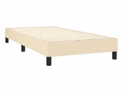 Cama Continental Boxspring|Conjunto Boxspring - 90x200 cm + Somieres + colchón + LED tela ES44949