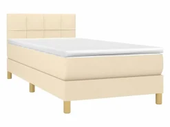 Cama Continental Boxspring|Conjunto Boxspring - 90x190 cm + colchón tela color ES754981