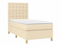 Cama Continental Boxspring|Conjunto Boxspring - 80x200 cm colchón y luces LED tela ES472618