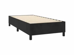 Cama Continental Boxspring|Conjunto Boxspring - 80x200 cm + Somieres + colchón + LED terciopelo ES42443