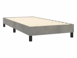 Conjunto Boxspring - 90x190 cm + Somieres + colchón terciopelo claro ES35627^ Best