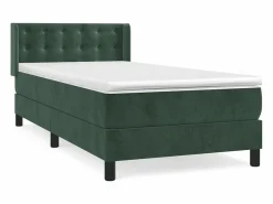Cama Continental Boxspring|Conjunto Boxspring - 90x200 cm + colchón terciopelo oscuro ES894031