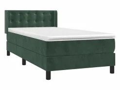 Cama Continental Boxspring|Conjunto Boxspring - 90x200 cm + colchón terciopelo oscuro ES894031
