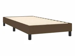 Conjunto Boxspring - 90x190 cm + Somieres + colchón tela marrón oscuro ES45332^ New