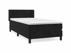 Conjunto Boxspring - 90x190 cm + Somieres + colchón cuero sintético ES39202^ Best