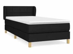 Conjunto Boxspring - 90x190 cm + Somieres + colchón tela ES39893 Negro Hot