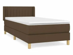 Conjunto Boxspring - 90x200 cm + Somieres + colchón tela marrón oscuro ES41477^ Discount