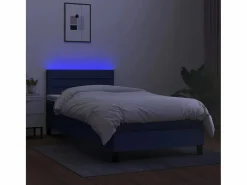 Cama Continental Boxspring|Conjunto Boxspring - 90x190 cm colchón y luces LED tela ES537395