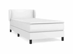 Cama Continental Boxspring|Conjunto Boxspring - 90x200 cm + Somieres + colchón cuero sintético ES41709