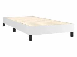 Cama Continental Boxspring|Conjunto Boxspring - 90x200 cm + Somieres + colchón cuero sintético ES41709