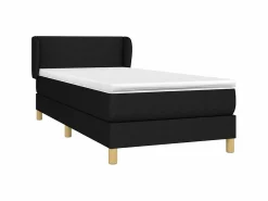 Conjunto Boxspring - 90x190 cm + Somieres + colchón tela ES40353 Negro New