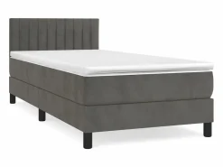 Conjunto Boxspring - 80x200 cm + Somieres + colchón terciopelo oscuro ES35836^ New