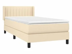 Conjunto Boxspring - 90x190 cm + Somieres + colchón tela color ES45083 Crema Sale