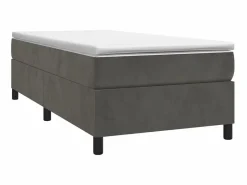 Conjunto Boxspring - 90x200 cm + Somieres + colchón terciopelo oscuro ES35520^ Sale