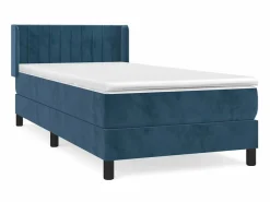 Cama Continental Boxspring|Conjunto Boxspring - 80x200 cm + Somieres + colchón terciopelo oscuro ES35723