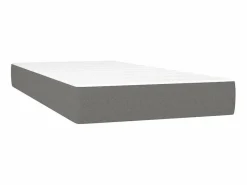 Cama Continental Boxspring|Conjunto Boxspring - 80x200 cm + Somieres + colchón tela oscuro ES37981