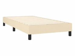 Conjunto Boxspring - 90x190 cm + colchón y LED tela ES242527 Crema Sale