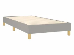 Conjunto Boxspring - 90x190 cm + Somieres + colchón tela claro ES35663 Gris New