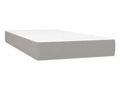 Conjunto Boxspring - 90x190 cm + Somieres + colchón tela claro ES35663 Gris New