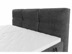 Palacio Cama Continental Boxspring|Cama Articulada|Conjunto boxspring relax tela antracita 2x90x200 LODI