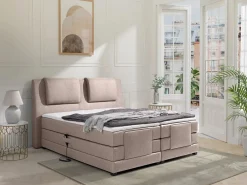 Palacio Cama Continental Boxspring|Cama Articulada|Conjunto boxspring relax tela 2x90x200 cm CASTEL