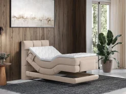 Palacio Cama Continental Boxspring|Cama Articulada|Conjunto boxspring relax Tela - 100x200 cm LODI