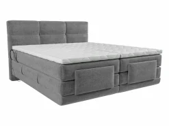 Palacio Conjunto boxspring relax tela 2x80x200 LODI Gris claro Online